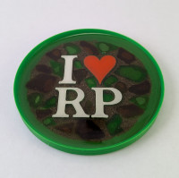 I Love RP round beach coaster set of 4