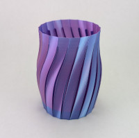 spiral planter 5in dual color red and blue