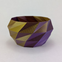 poly planter 2in dual color purple and gold