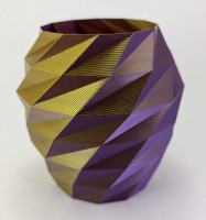 poly planter 5in dual color purple and gold