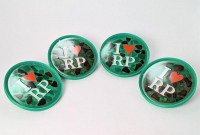 I Love RP round beach coaster set of 4