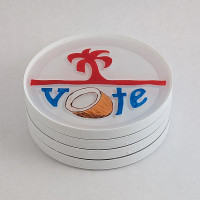 2024 election vote coaster set of 4