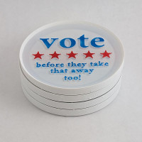 2024 election vote coaster set of 4