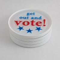 2024 election vote coaster set of 4